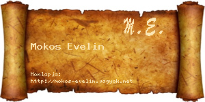 Mokos Evelin névjegykártya